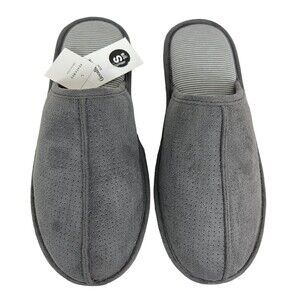 Goodfellow Slippers  Men's S (7-8)  NWT  Gray Microfiber Memory Foam Scuff Slide